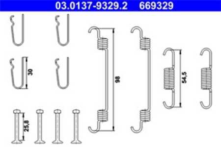 Tillbehörssats, bromsbackar, parkeringsbroms, Bakaxel, hyundai,kia, 58268-2P620, 58269-2J000, 58272-3F100, 58323-2H300