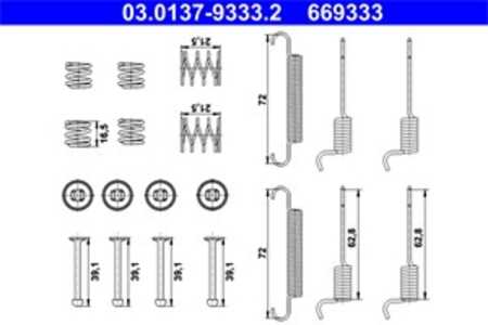 Tillbehörssats, bromsbackar, parkeringsbroms, Bakaxel, hyundai ix35, ix35 van, kia sportage iii, 58255-1G300, 58256-2S300, 5825