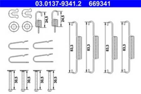 Tillbehörssats, bromsbackar, parkeringsbroms, Bakaxel, honda cr-v ii, cr-v iii, KEINE OE-REFERENCE