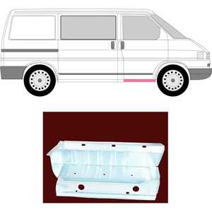 Tröskelplåt, Höger fram, vw transporter t4 buss, transporter t4 flak/chassi, transporter t4 skåp