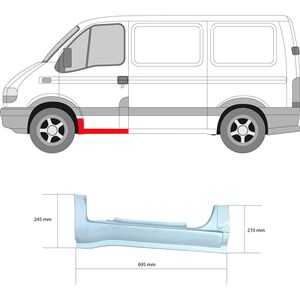 Tröskelplåt, Vänster fram, iveco,nissan,opel,renault,vauxhall