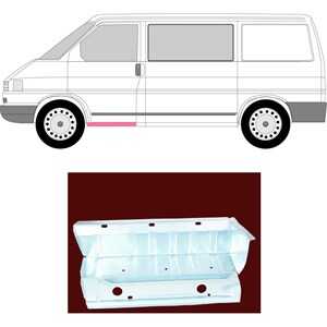 Tröskelplåt, Vänster fram, vw transporter t4 buss, transporter t4 flak/chassi, transporter t4 skåp