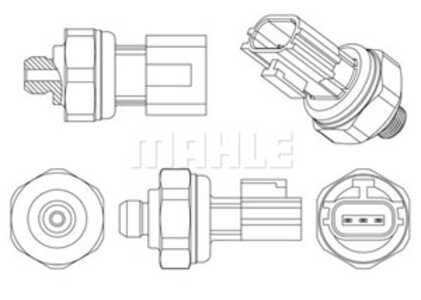 Tryckswitch, klimatanläggning, hyundai,kia, 977211G000, 977213K000