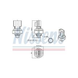 Tryckswitch, klimatanläggning, hyundai,kia, 97721D2000