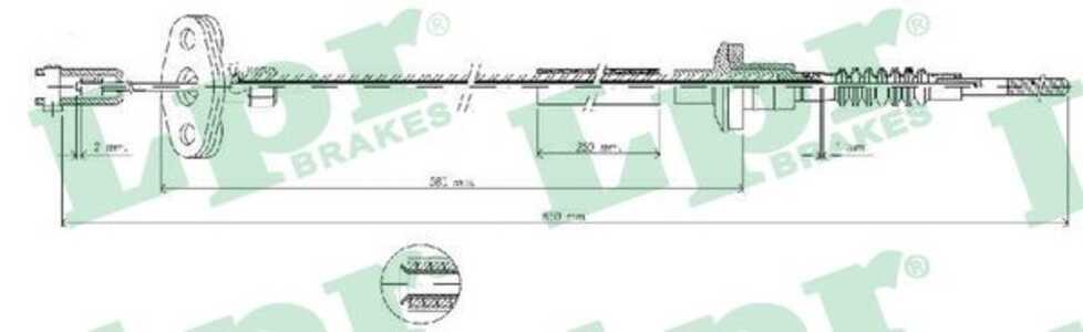 Vajer, koppling, daewoo matiz, 96315242