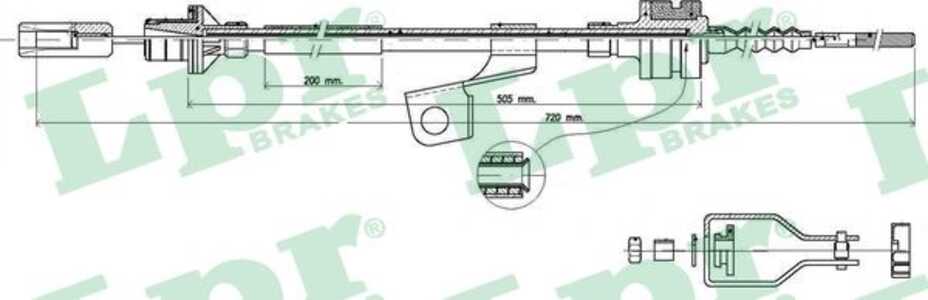 Vajer, koppling, nissan primera, primera hatchback, primera traveller, 307702F216, 307702F221