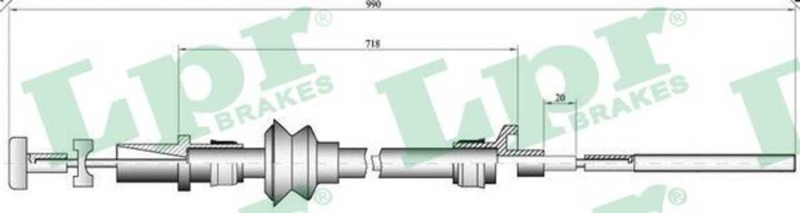 Vajer, koppling, seat cordoba vario, ibiza ii, inca, 6K1721335AA, 6K1721335Q, 6K1721335T