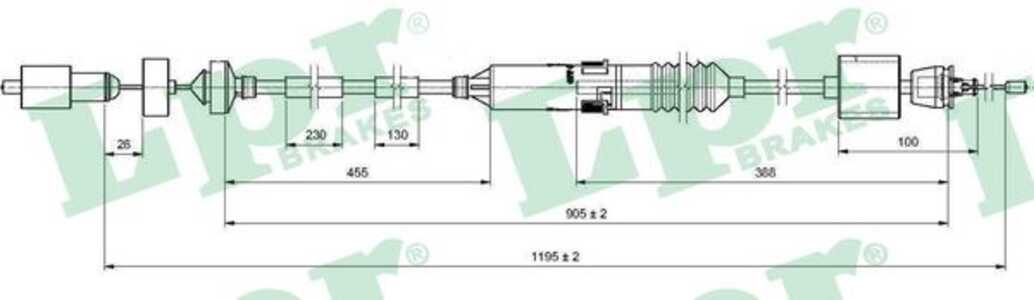 Vajer, koppling, renault laguna i, laguna grandtour i, 8200018668