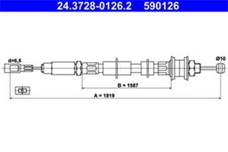 Vajer, koppling, vw lt 28-35 buss i, lt 28-35 flak/chassi i, lt 28-35 skåp i, lt 40-55 flak/chassi i, lt 40-55 skåp i, 281 721 