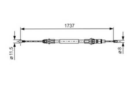 Vajer, parkeringsbroms, Bak, Höger bak, Vänster bak, Mitt, nissan,opel,renault,vauxhall, 36400 00QAB, 3640000QOC, 44 18 464, 44