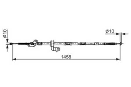 Vajer, parkeringsbroms, Bak, Höger bak, toyota rav 4 ii, 46420 42090