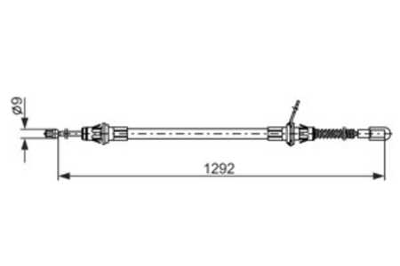 Vajer, parkeringsbroms, Bak, Höger bak, chrysler voyager iv, voyager van iv, dodge caravan, 04721 026AH, 04721 026AK, 4721 026A