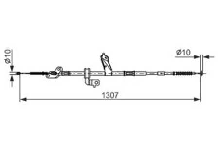 Vajer, parkeringsbroms, Bak, Höger bak, toyota rav 4 ii, 46420 42100