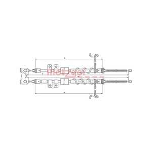 Vajer, parkeringsbroms, Bak, Höger, Vänster, ford tourneo connect, transit connect, 1357869, 1461837, 2T142A6003AG, 2T142A603AG