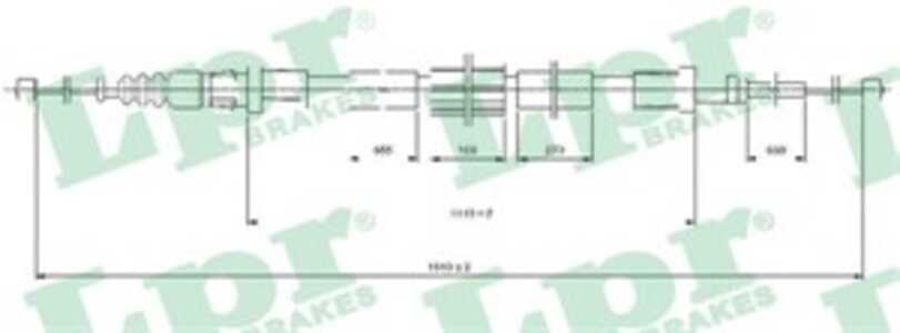 Vajer, parkeringsbroms, Bak, Höger, Vänster, citroën c3 picasso, 474654, 9687063780