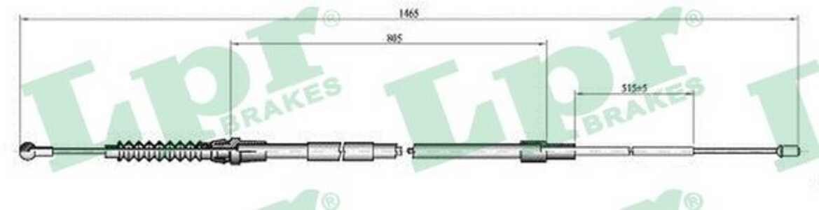 Vajer, parkeringsbroms, Bak, Höger, Vänster, audi,seat,skoda,vw, 1K0609721AA, 1K0609721S, 1K0609721T