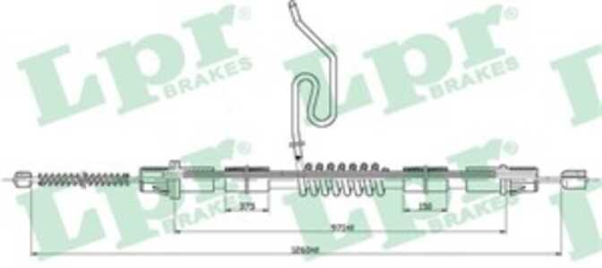 Vajer, parkeringsbroms, Bak, Höger, ford transit buss, transit flak/chassi, transit skåp, transit tourneo buss, 4095179