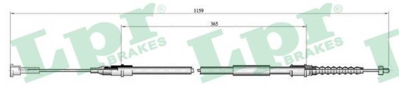 Vajer, parkeringsbroms, Bak, Höger, opel corsa c, vauxhall corsa mk ii, 522446, 9191574