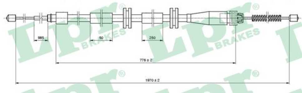 Vajer, parkeringsbroms, Bak, renault kangoo / grand kangoo ii, kangoo be bop, kangoo express, 8200526870, 8200528926, 820093517