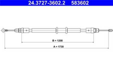 Vajer, parkeringsbroms, Bak, opel,renault,vauxhall, 36 40 068 89R, 36 40 078 08R, 44 08 336, 44 21 932, 95508423, 95510528