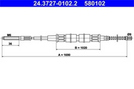 Vajer, parkeringsbroms, Bak, vw golf i, golf cabriolet i, jetta i, scirocco, 171 609 721 C, 175 609 721