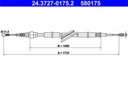 Vajer, parkeringsbroms, Bak, audi a3, skoda octavia i, octavia combi i, vw bora i, bora variant, golf iv, golf van iv, golf var