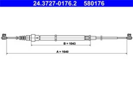 Vajer, parkeringsbroms, Bak, seat,skoda,vw, 6Q0 609 721 G