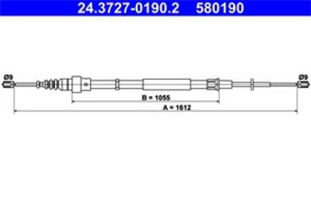 Vajer, parkeringsbroms, Bak, audi tt, tt roadster, 8N0 609 721 B, 8N0 609 721 C