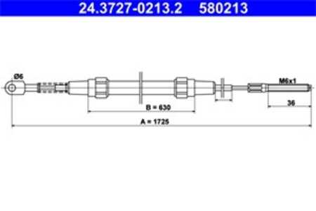 Vajer, parkeringsbroms, Bak, bmw 3 [e30], 3 cabriolet [e30], 3 touring [e30], 34 41 1 153 582, 34 41 1 158 423