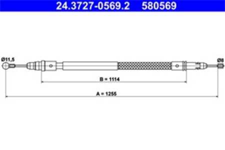 Vajer, parkeringsbroms, Bak, fiat ulysse, lancia phedra, 1400204180