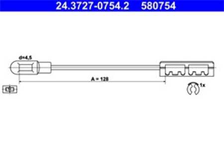 Vajer, parkeringsbroms, Bak, chevrolet vectra, opel vectra b, vectra b halvkombi, vectra b kombi, vauxhall vectra, 5 22 410, 90