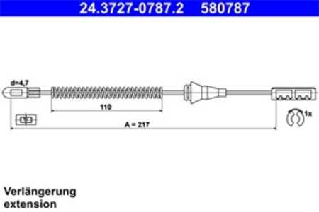 Vajer, parkeringsbroms, Bak, opel corsa c, corsa c skåp/halvkombi, vauxhall corsa mk ii, 5 22 151, 93170228