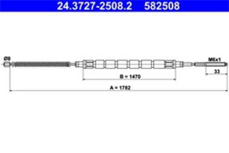 Vajer, parkeringsbroms, Bak, skoda felicia pick-up i, vw caddy pick-up ii, 6U7 609 721