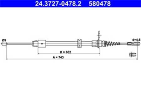 Vajer, parkeringsbroms, Bak, mercedes-benz, 212 420 01 85, 212 420 13 85, A 212 420 01 85, A 212 420 13 85