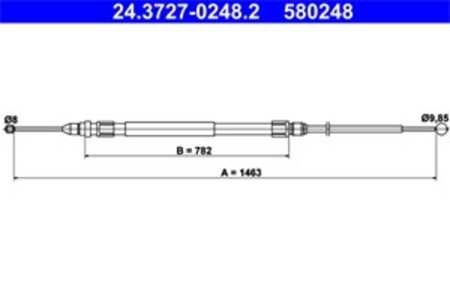 Vajer, parkeringsbroms, Bak, bmw 1 [f20, f21], 1-serie van [f20], 2 cabriolet [f23], 2 coupé [f22, f87], 34 40 6 792 263