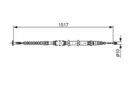 Vajer, parkeringsbroms, Höger, Mitt, Vänster, alfa romeo,fiat,lancia, 46401725, 46401730, 46456849, 60806307, 60806311, 6081305