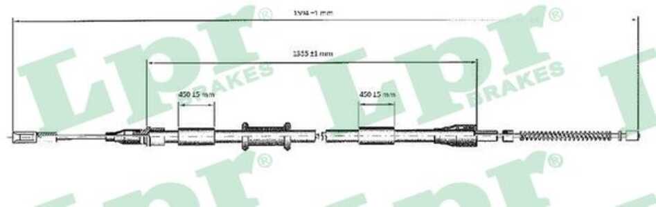 Vajer, parkeringsbroms, Höger, Vänster, audi 80 b4 avant, 80 b4 sedan, 8A0609721AE, 8A0609721H, 8A0609721S