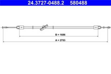 Vajer, parkeringsbroms, Mitt, mercedes-benz viano [w639], vito / mixto skåp [w639], vito buss [w639], 639 420 31 85, A 639 420 