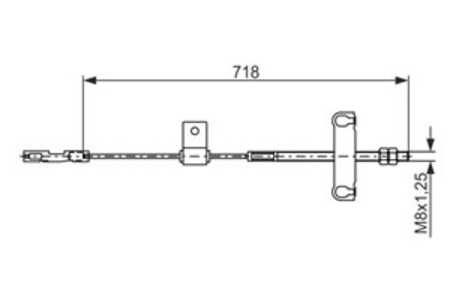 Vajer, parkeringsbroms, Mitt, ford transit buss, transit flak/chassi, transit skåp, transit tourneo buss, 1C152A793DA, 4044011