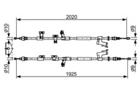 Vajer, parkeringsbroms, Mitt, ford kuga ii, kuga van ii, 1805451, CV612A603BC