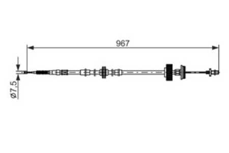 Vajer, parkeringsbroms, Vänster bak, bmw x5 [e70, f15, f85], x6 [e71, e72], 34 43 6 772 103