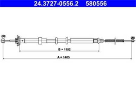 Vajer, parkeringsbroms, Vänster bak, fiat panda, panda skåp/halvkombi, 51708686