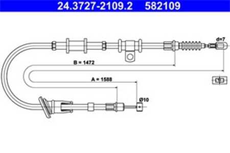 Vajer, parkeringsbroms, Vänster bak, mitsubishi carisma, carisma sedan, M884534