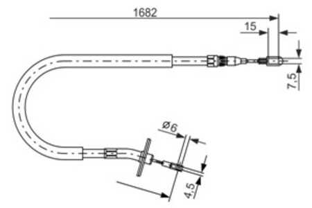 Vajer, parkeringsbroms, Vänster bak, mercedes-benz, 667 420 46 85, A 667 420 46 85