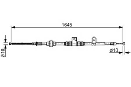 Vajer, parkeringsbroms, Vänster bak, mitsubishi asx, asx van, outlander ii, outlander van ii, 4820A025