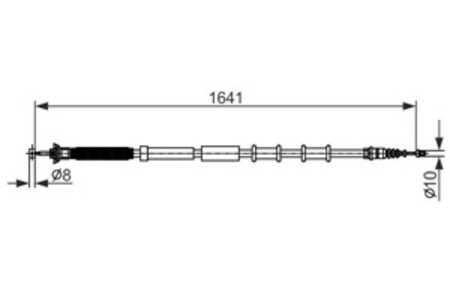 Vajer, parkeringsbroms, Vänster bak, abarth,alfa romeo,fiat, 0000050519022, 0000050519023, 50519022, 50519023, 51844531, 518715