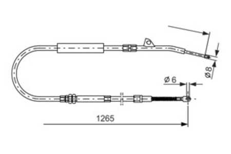 Vajer, parkeringsbroms, Vänster, bmw 7 [e38], 35 51 1 161 473