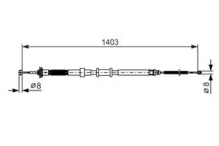 Vajer, parkeringsbroms, Vänster, fiat panda, panda skåp/halvkombi, 51776597