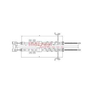 Vajer, parkeringsbroms, ford tourneo connect, transit connect, 1357828, 1461840, 2T142A603BG, 4367115, 4388053, 4407358, 441930