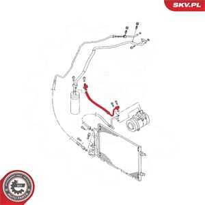 Varibelttrycksledning, klimatanläggning, audi a4 b5, a4 b5 avant, a6 c5, a6 c5 avant, 4B0 260 701 D, 4B0 260 701D, 8D0 260 704 